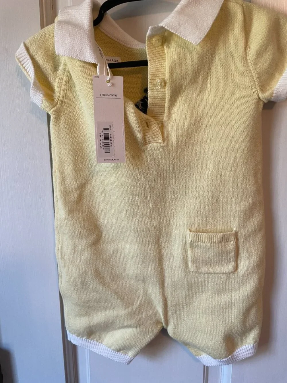 Janie and Jack Yellow Baby Sailboat Romper